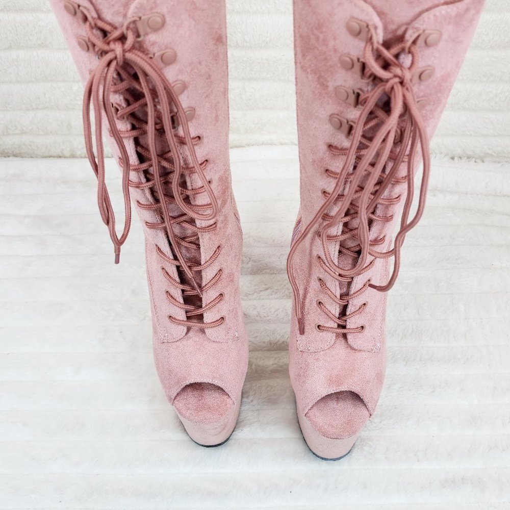Flamingo 1051FS Blush 8" High Heel Ankle Calf Boot - Picture 6 of 9